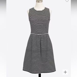 J Crew Striped Pleated Ponte Dress XS